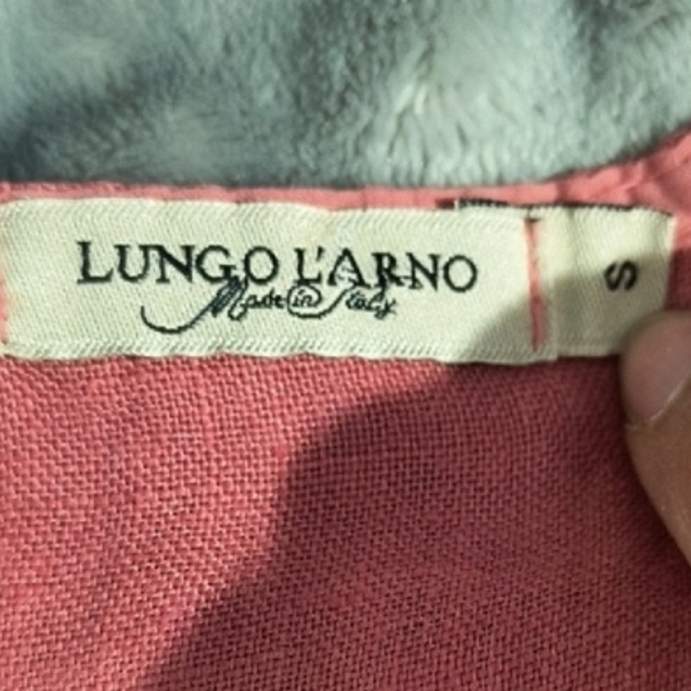 🔥 Lungo L'Arno Sleeveless Front Pockets Linen Dress Size S - Picture 8 of 8